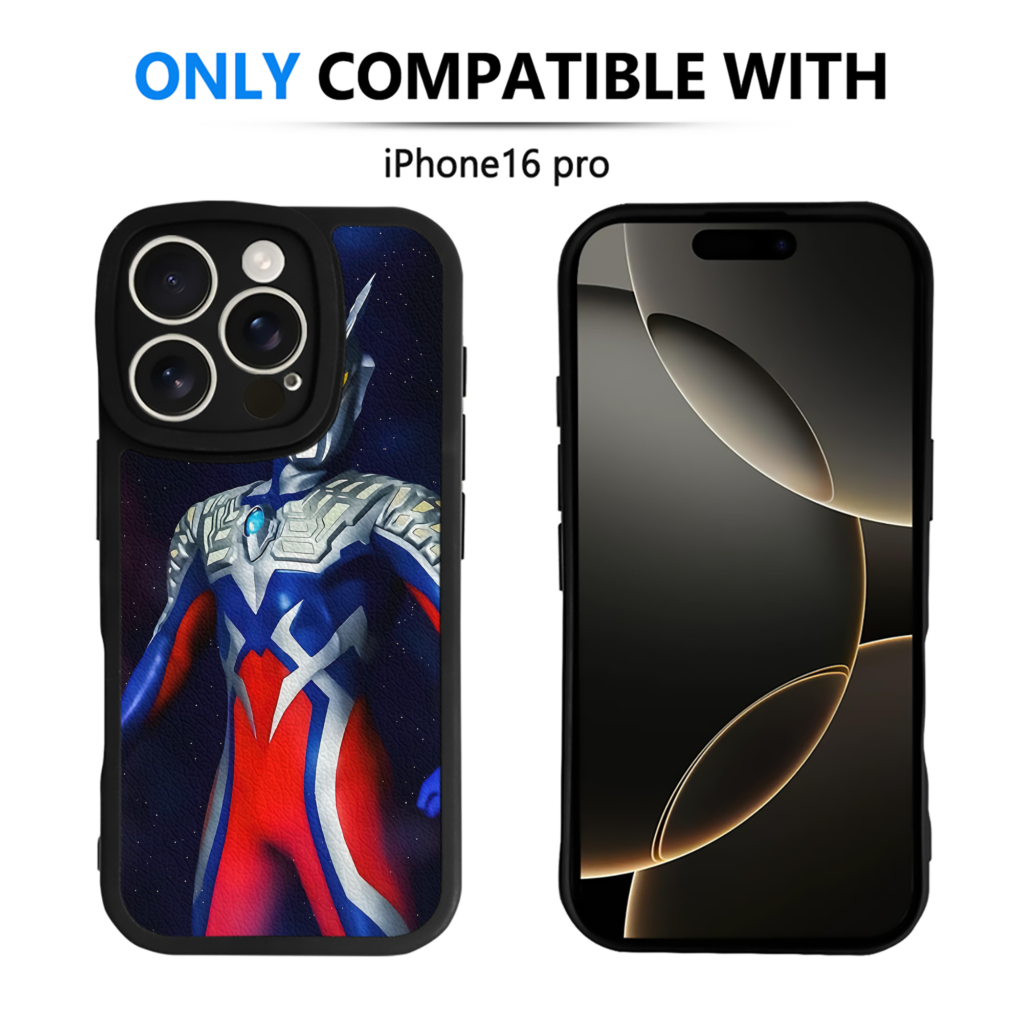 （画像用） ウルトラマン Ultraman 【iPhone 16シリーズ対応】シリコンスマホケース（レザー調） 材質：シリコン